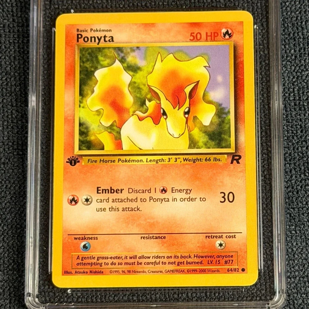 Pokemon Ponyta 64/82 1st Edition CGC 8.5 NM/Mint+ TCG 2000 Team Rocket WotC